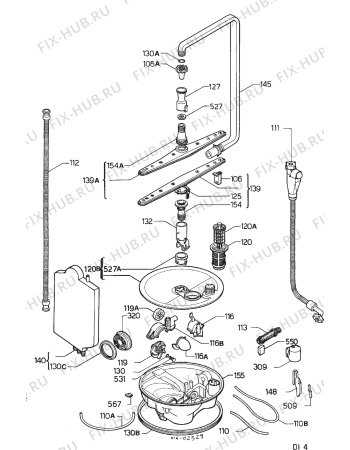 Взрыв-схема посудомоечной машины Kuppersbusch IG646.0J - Схема узла Hydraulic System 272